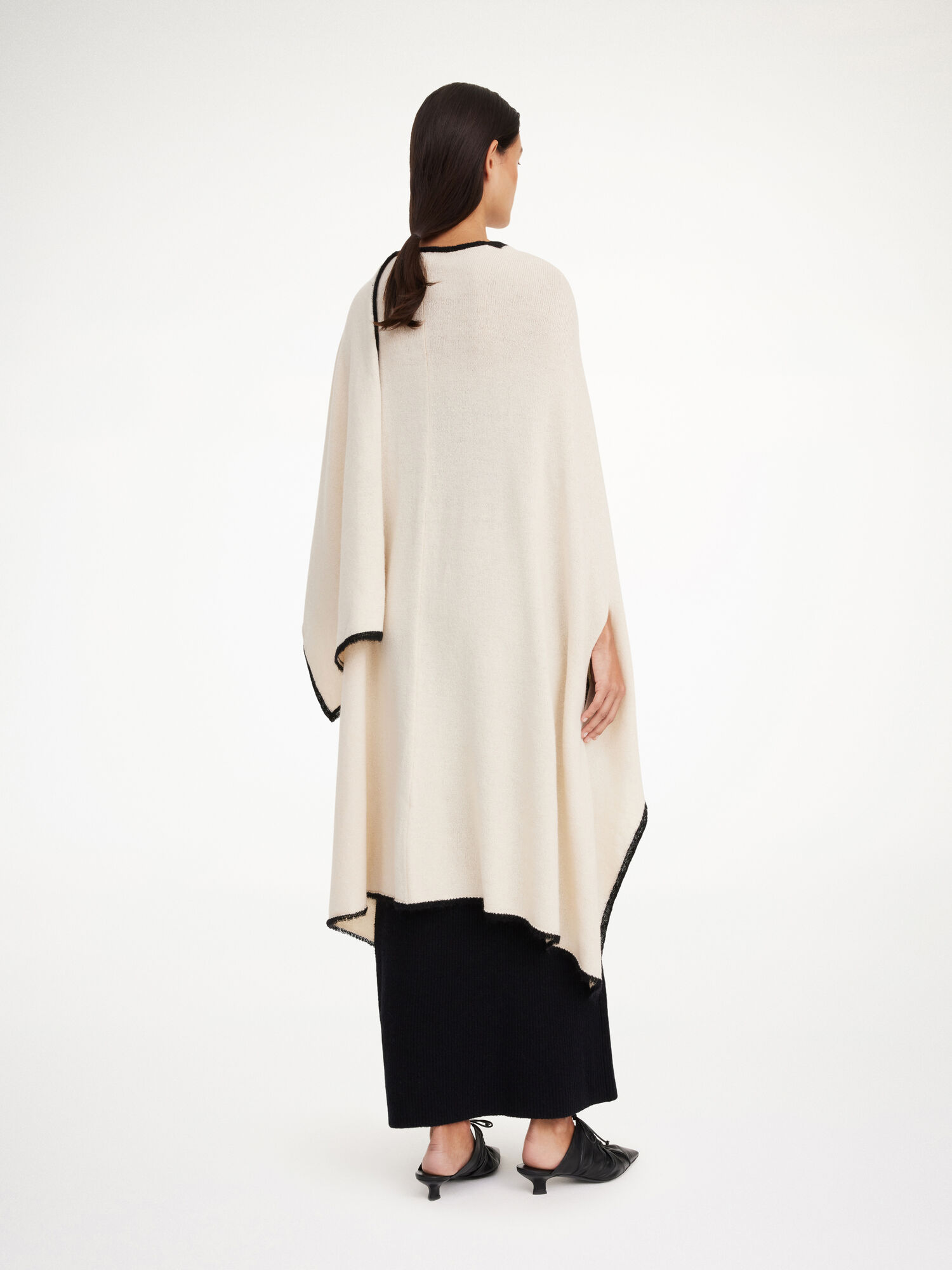 By Malene Birger Kassira Merino-blend Poncho Strickwaren Oyster Gray | AT_BB56733