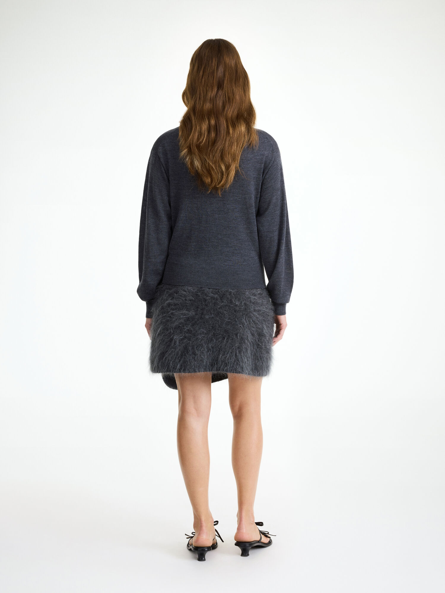 By Malene Birger Krissah Mini Skirt Strickwaren Grau | AT_BB86556