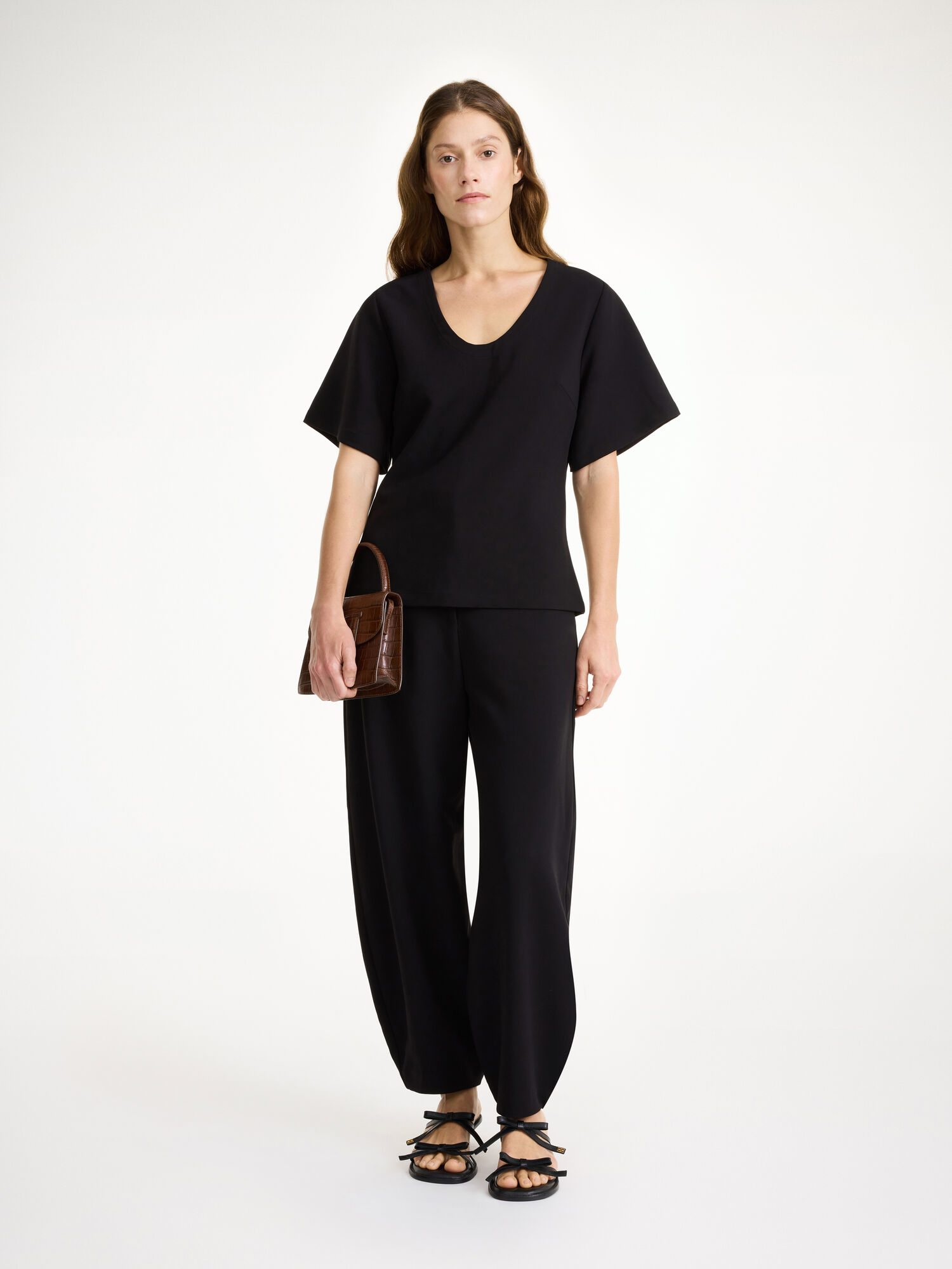 By Malene Birger Lunae T-shirt Oberteile Schwarz | AT_BB40330