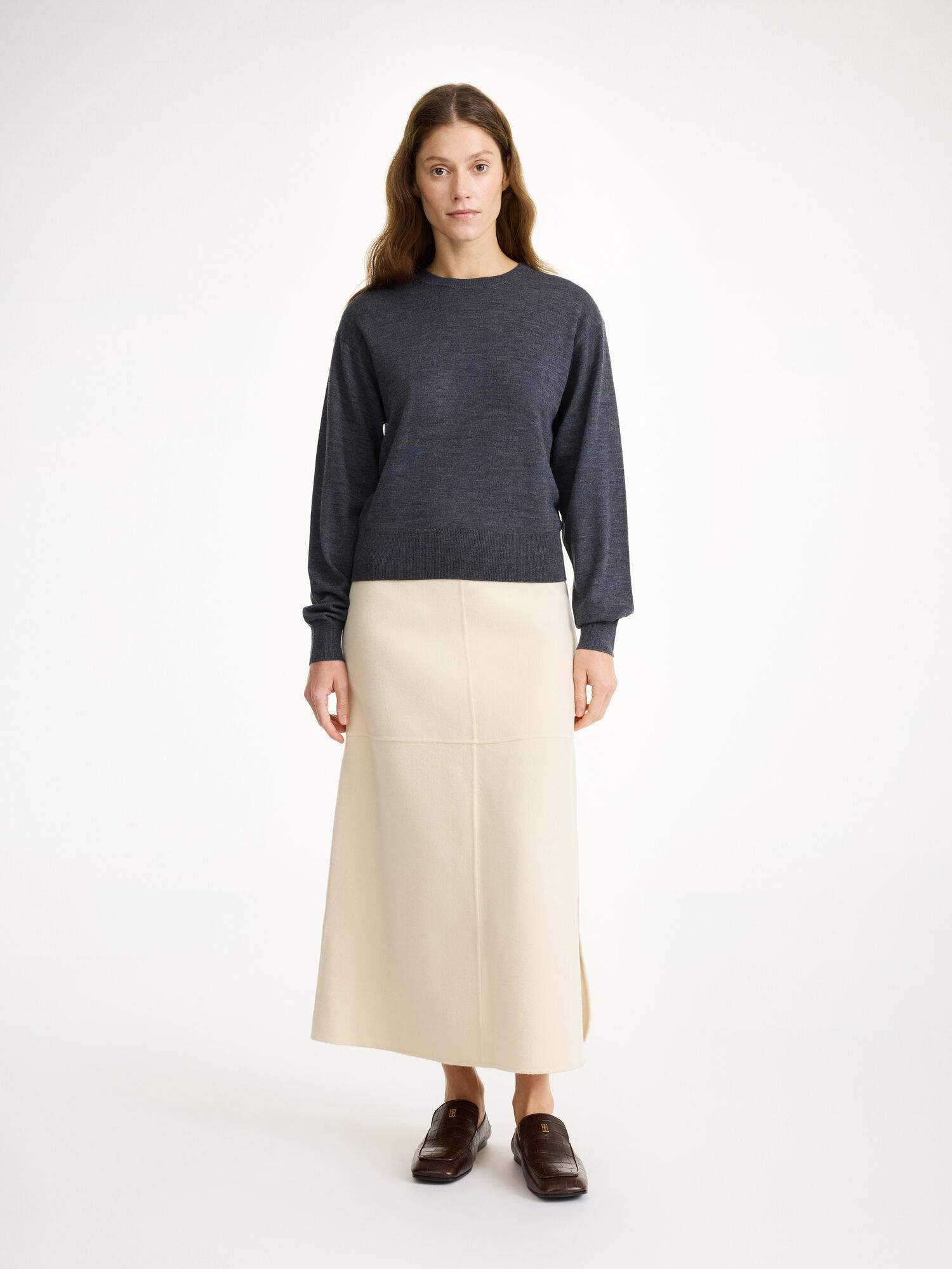 By Malene Birger Mantea Merino Wool Sweater Strickwaren Grau | AT_BB23722