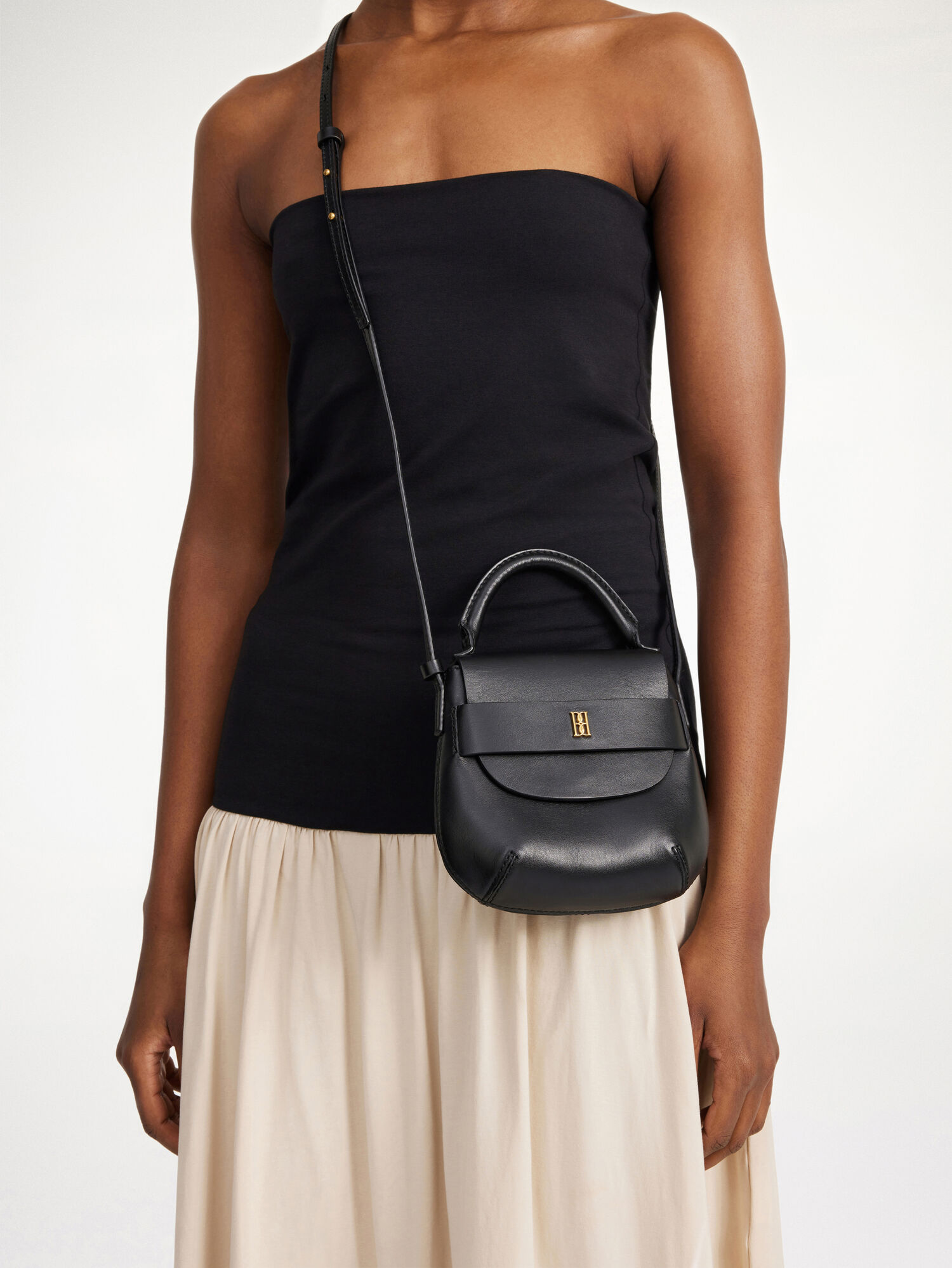 By Malene Birger Meela Leather Shoulder Taschen Schwarz | AT_BB69359