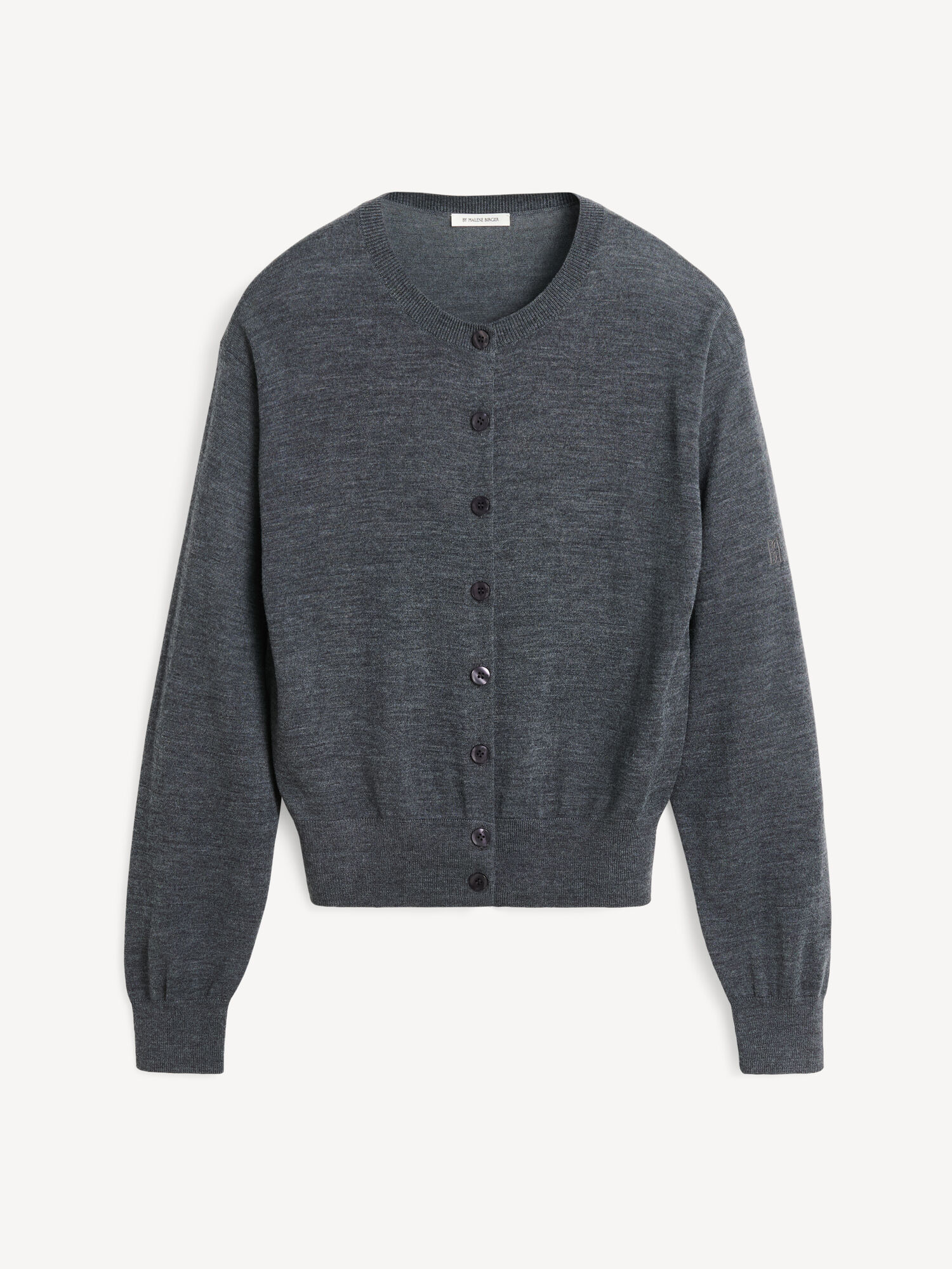 By Malene Birger Montie Merino Wool Cardigan Strickwaren Grau | AT_BB94053