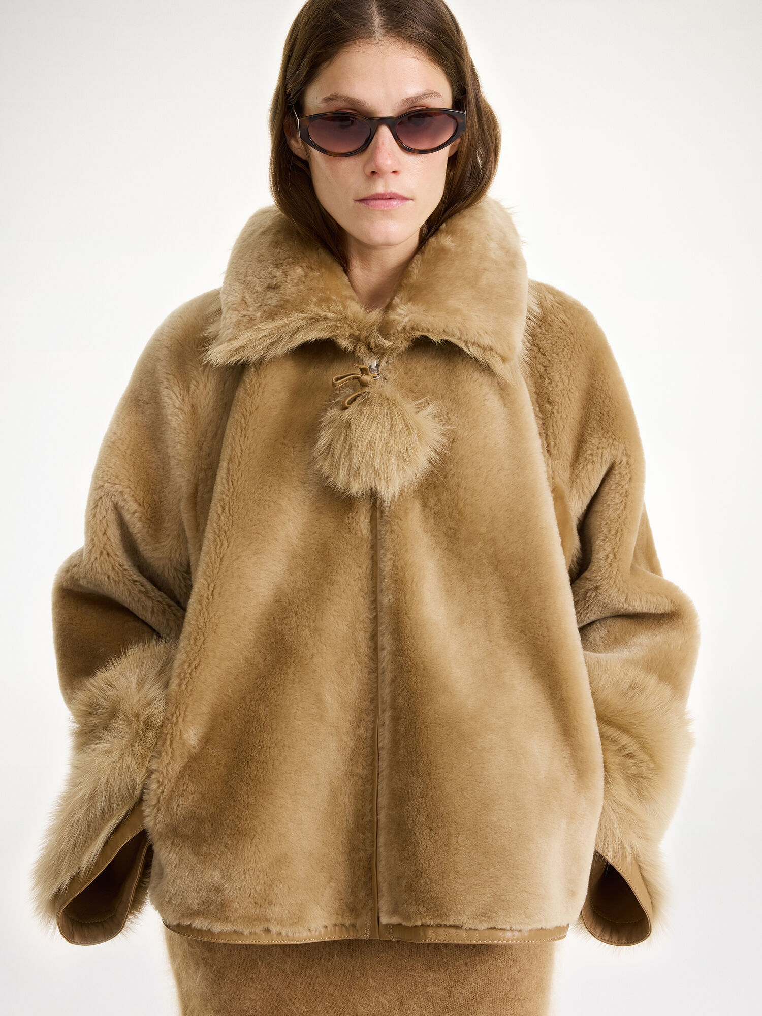 By Malene Birger Odellies Shearling Jacken Tannin | AT_BB41550