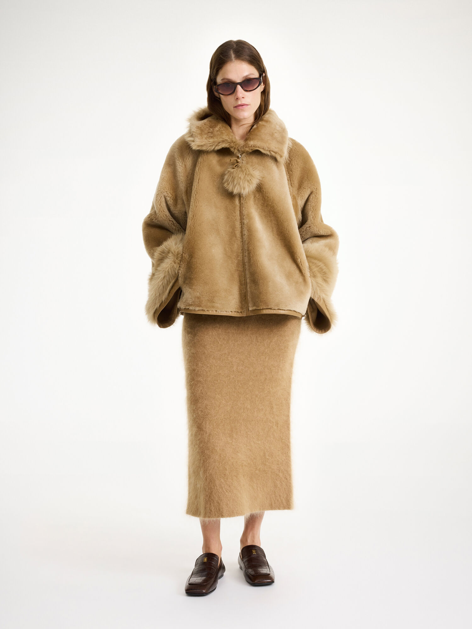 By Malene Birger Odellies Shearling Jacken Tannin | AT_BB41550