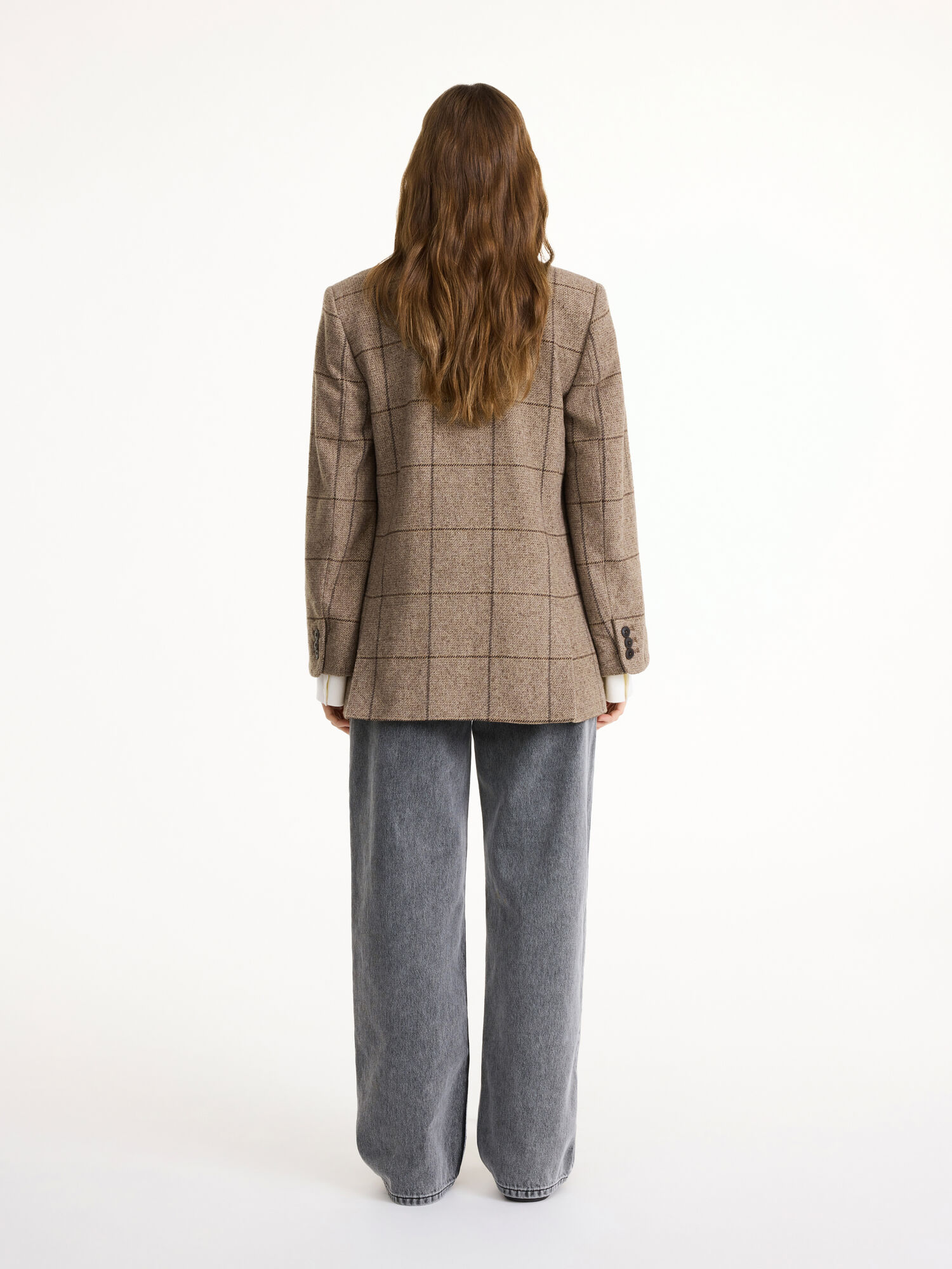 By Malene Birger Railey Double-breasted Blazer Autumn check | AT_BB19705