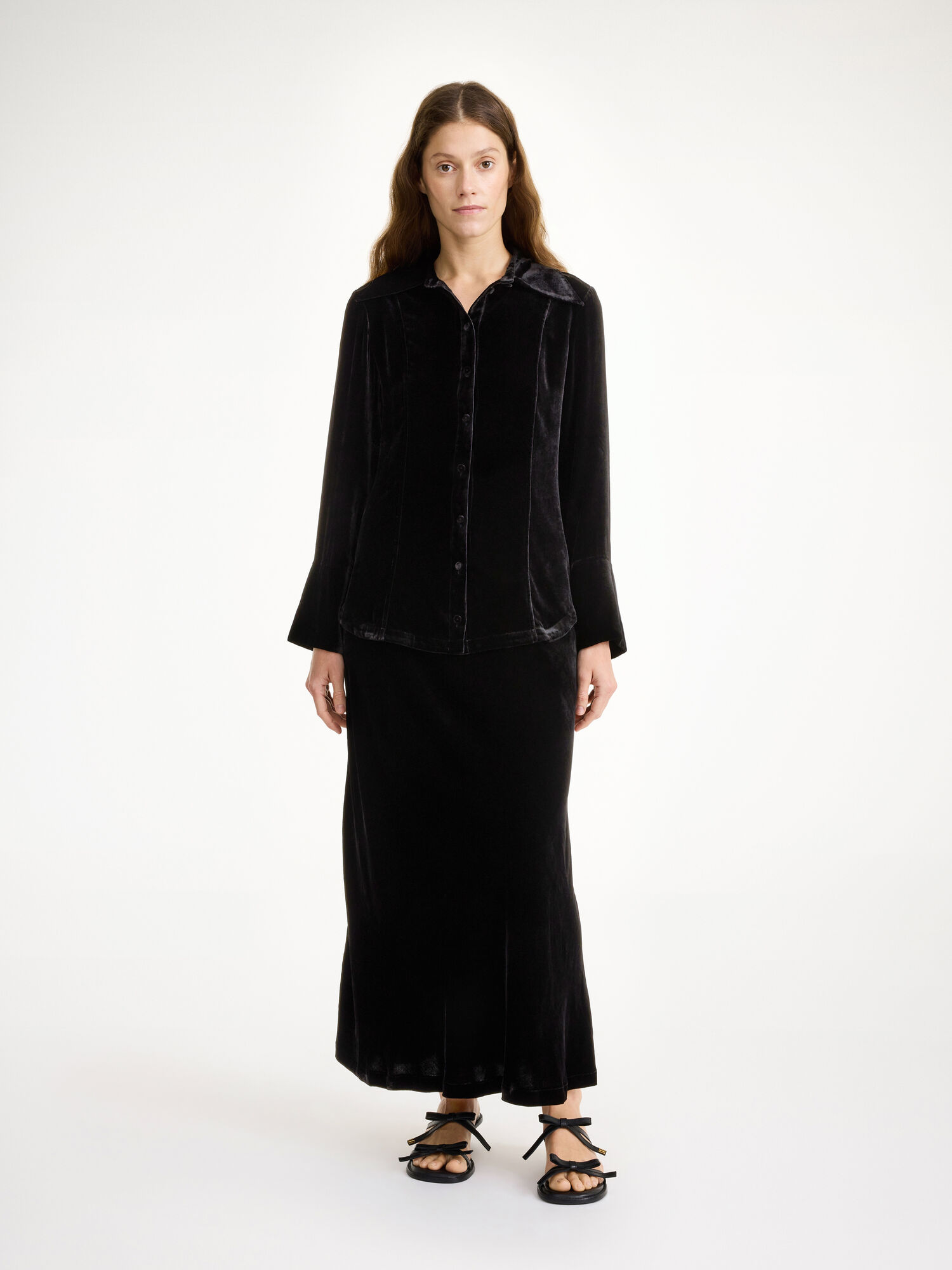 By Malene Birger Rosiannas Velvet Hemd Schwarz | AT_BB55885