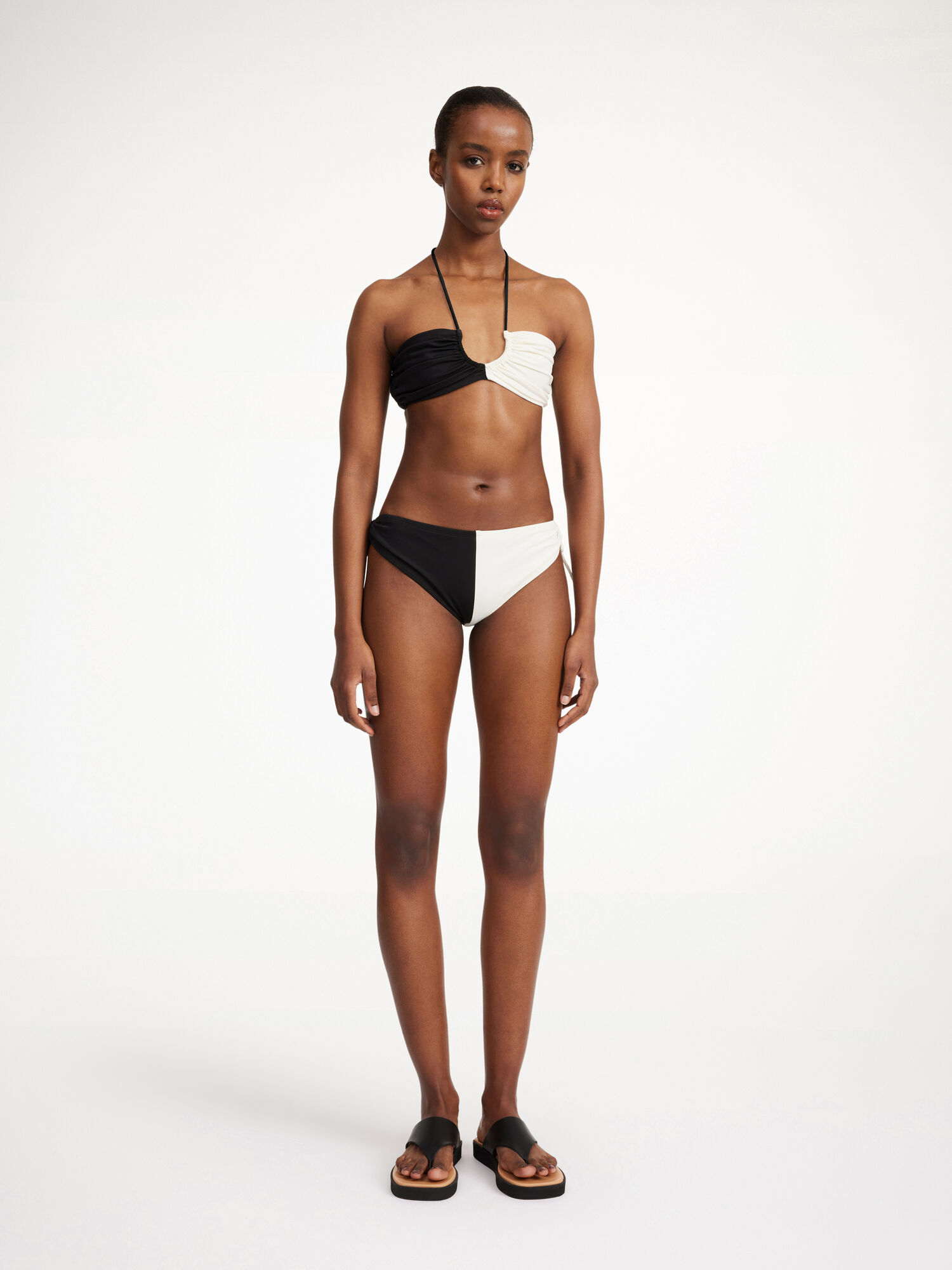 By Malene Birger Seabay Low Bikini Bottoms Bademode Streifen Schwarz Weiß | AT_BB82340