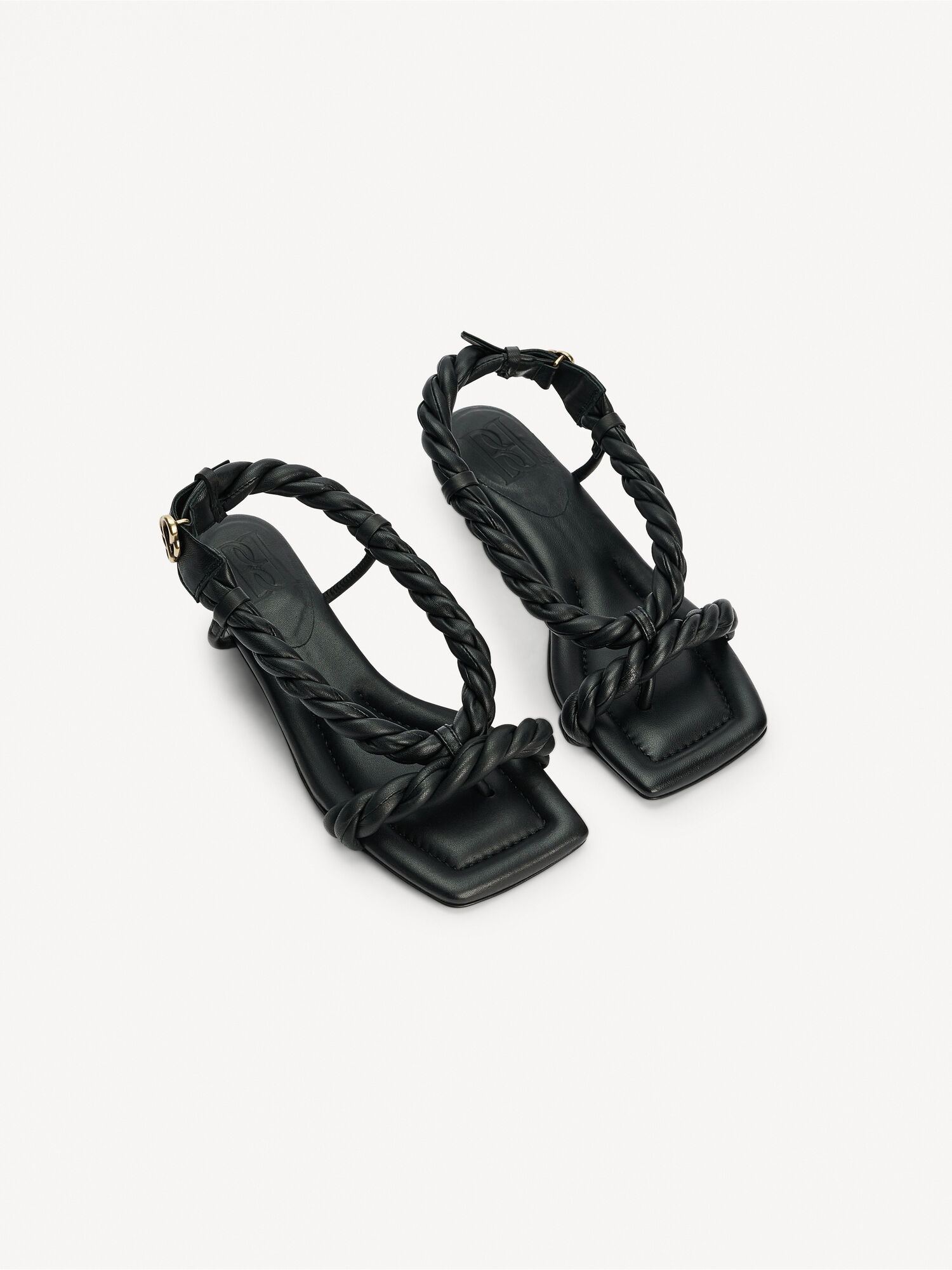 By Malene Birger Temona Leather Sandals Schuhe Schwarz | AT_BB66194