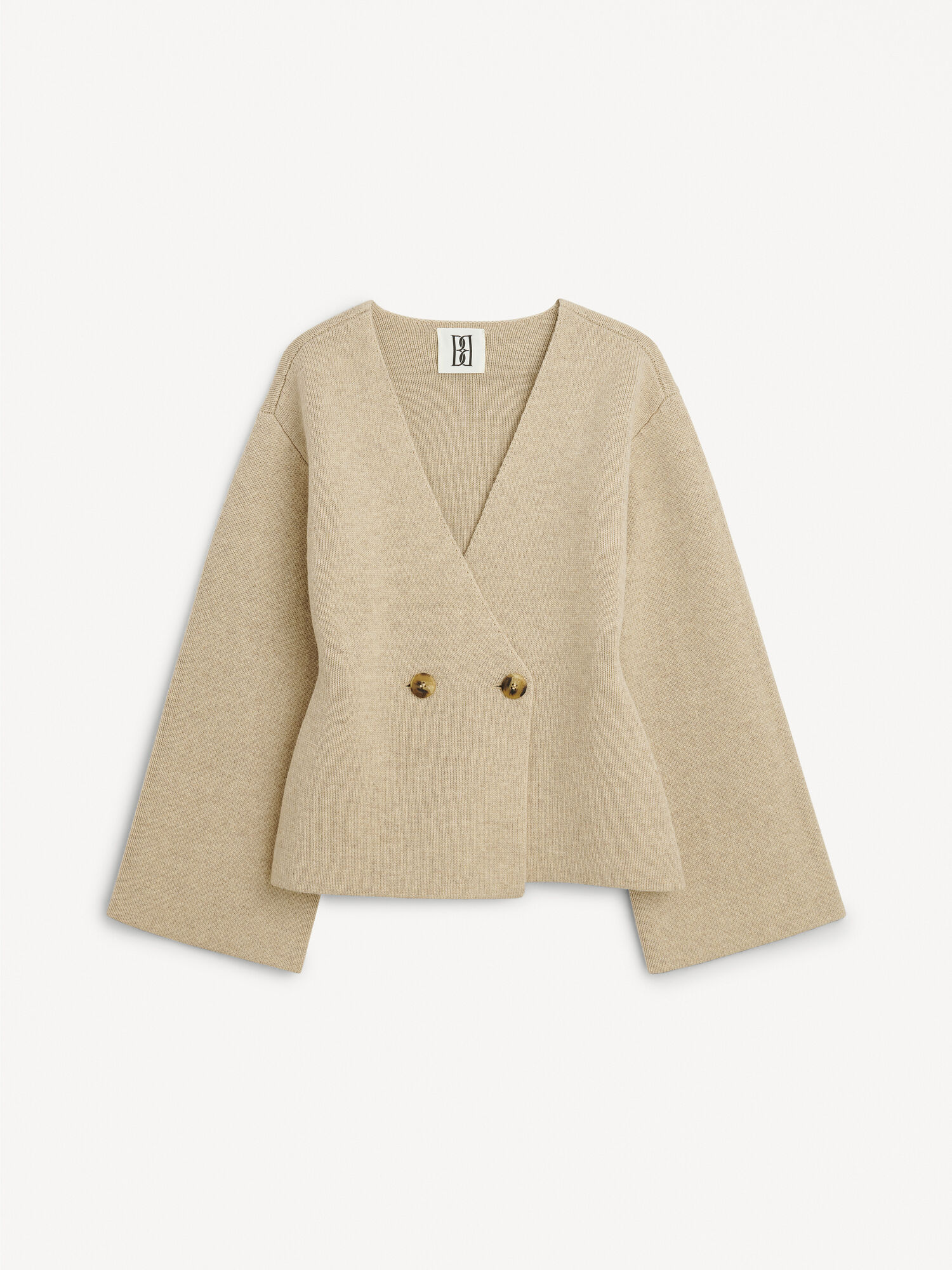 By Malene Birger Tinley Wool Cardigan Strickwaren Beige | AT_BB91469