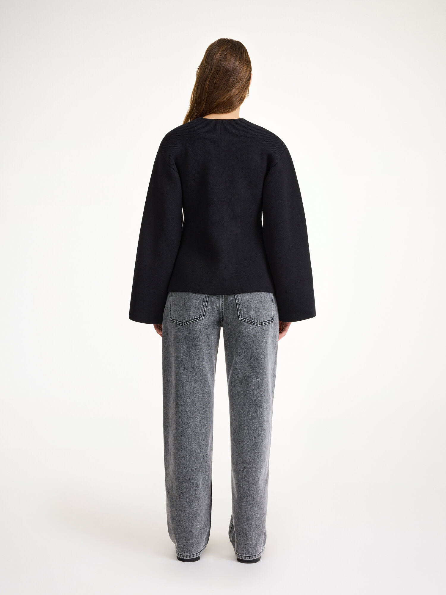 By Malene Birger Tinley Wool-blend Cardigan Strickwaren Schwarz | AT_BB68144